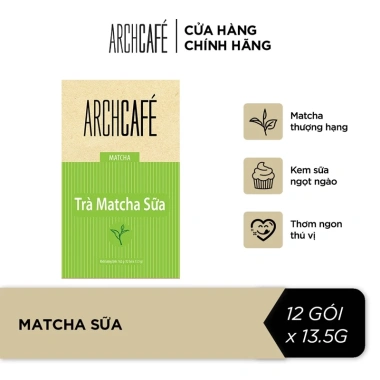 Trà Matcha Sữa Hoà Tan Archcafe 12 gói 13.5g: Giá ưu đãi 67.240 VND, thơm ngon