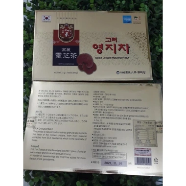 Trà Nấm Linh Chi Hàn Quốc 100 Gói 3g Giải Nhiệt Tăng Cường Sức Khỏe 255.000 VND