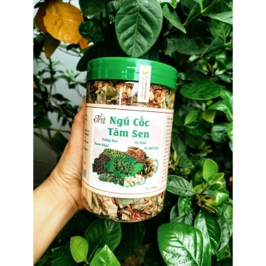 Trà Ngũ Cốc Tâm Sen 500g - Hoa Nhài Gạo Lứt Giảm Mỡ Bụng, Ngủ Ngon, Thanh Lọc Gan - TSM 37.400 VND