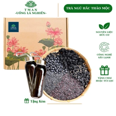 Trà Ngũ Hắc 30 Gói – Làm Đen Tóc, Mọc Tóc, Đẹp Da & Dáng, Tặng Chai Thủy Tinh Hoặc Túi Lọc, Giá Ưu Đãi 175.000đ