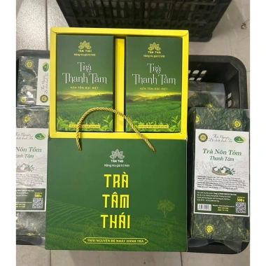 Trà Nõn Tôm Cao Cấp 400g + Túi Xách Trà Tâm Thái Thái Nguyên Giảm Giá 296k