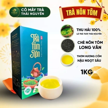 Trà Nõn Tôm Long Vân 1kg Thượng hạng Thái Nguyên, Trà Biểu Tết, Cô Mây, Chè - Giá ưu đãi 175.000 VND