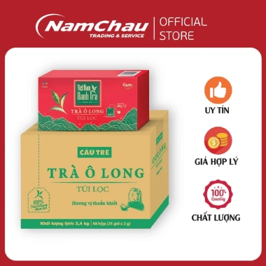 Trà Ô Long Túi Lọc Cầu Tre 25g - Hộp 48 gói (Thùng 48) Giá ưu đãi 28.800₫