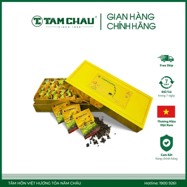 Trà Oolong Thuần Vàng 500g - 10 Gói 10g - Tâm Châu Giá Ưu Đãi 464.000₫