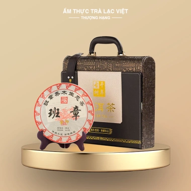 Trà Phổ Nhĩ Chín Vân Nam Thượng Hạng 8 Năm Tuổi 357g - Lão Ban Chương kèm Vali Da, chỉ 588.000đ