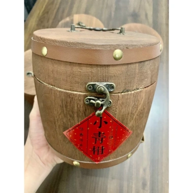 Trà Phổ Nhĩ Quýt Tân Hội cao cấp - Thùng gỗ quà tặng doanh nghiệp, chỉ 480.000 VND