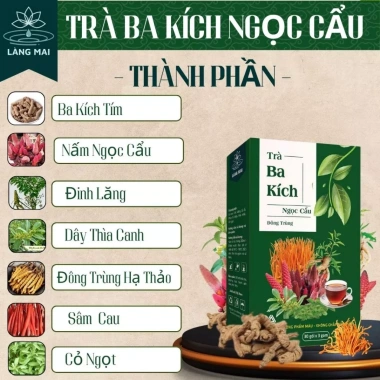 Trà Phục Dương Ba Kích Ngọc Cẩu Làng Mai 7 vị thảo dược Hộp 30 túi lọc, chỉ 71.200₫ 4
