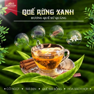 Trà Quế Thảo Mộc Quế Rừng Xanh 100% - ổn định đường huyết, ấm cơ thể, 15 gói, 149.000₫