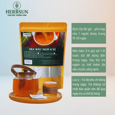 Trà Râu Ngô Rau Má 4 vị Herbsun - Lợi tiểu, lọc thận, giảm nóng, thay nước 97.200đ 8