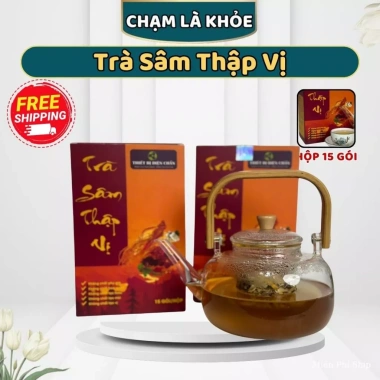 Trà Sâm Thập Vị Thanh Lọc Cơ Thể - Tăng Đề Kháng, Giấc Ngủ Ngon, Chỉ 180.000
