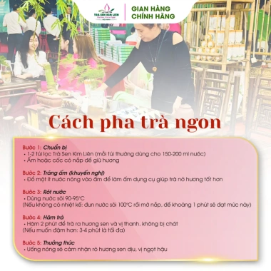 Trà sen Kim Liên túi lọc hũ - Ngon chuẩn xứ Nghệ, chỉ 120k (giá gốc 144k) 3