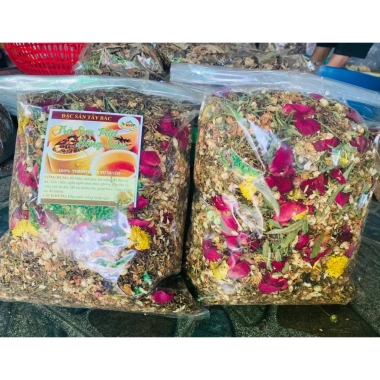 Trà sơn mật hồng sâm 1kg - Hoa nhài, cỏ ngọt, hoa cúc vàng - Mát gan, ngủ ngon - 65.000 VND 4