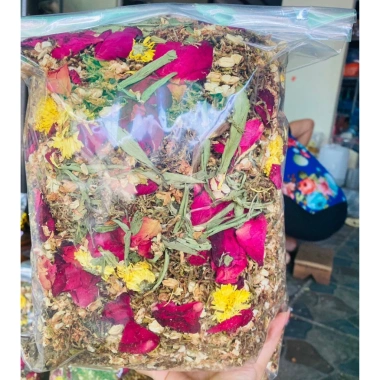 Trà sơn mật hồng sâm 1kg - Hoa nhài, cỏ ngọt, hoa cúc vàng - Mát gan, ngủ ngon - 65.000 VND 5