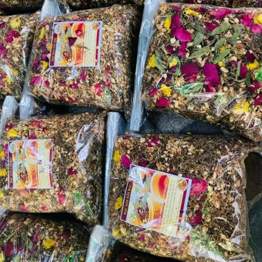 Trà sơn mật hồng sâm 1kg - Hoa nhài, cỏ ngọt, hoa cúc vàng - Mát gan, ngủ ngon - 65.000 VND 6