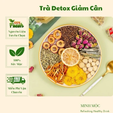 Trà sơn tra, lá sen, vỏ cam 9 vị thảo mộc - Giảm cân, giảm mỡ máu, giá 34.500đ