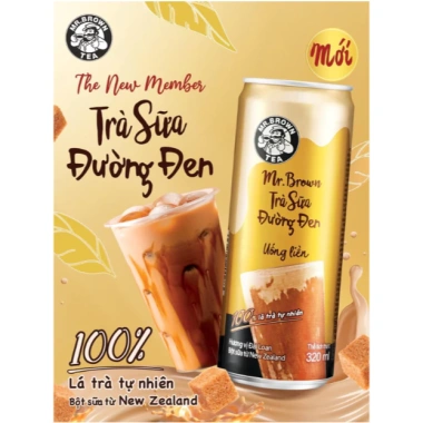 Trà Sữa Lon Mr.Brown Đài Loan Đường Đen 320ml - Giảm giá từ 31.5k còn 25k, vị ngọt thơm, tiện lợi 6 Trà Sữa Lon Mr.Brown Đài Loan Đường Đen 320ml - Giảm giá từ 31.5k còn 25k, vị ngọt thơm, tiện lợi 6