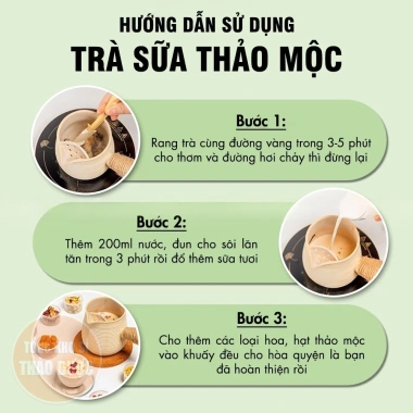 Trà sữa thảo mộc Vân Nam Dưỡng nhan set mix đủ vị công thức chuẩn chỉ 18.000₫ 4