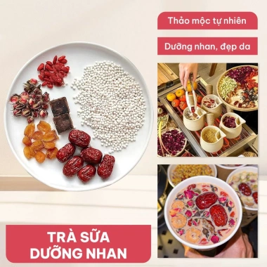 Trà sữa thảo mộc Vân Nam Dưỡng nhan set mix đủ vị công thức chuẩn chỉ 18.000₫ 10