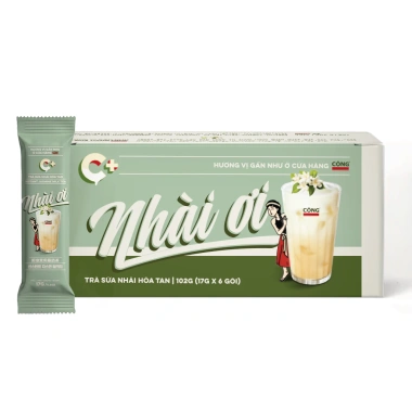 Trà sữa tự pha Nhài ơi hộp 6-10 gói tiện lợi, giảm giá chỉ 51.000đ, phù hợp mang đi cùng cà phê