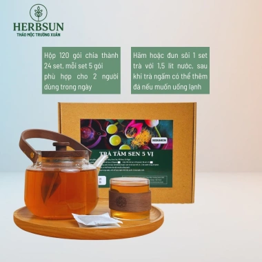 Trà Tâm Sen 5 vị Trường Xuân - Thư giãn, dễ ngủ, giảm căng thẳng, mệt mỏi tự nhiên, giá ưu đãi 135k 8