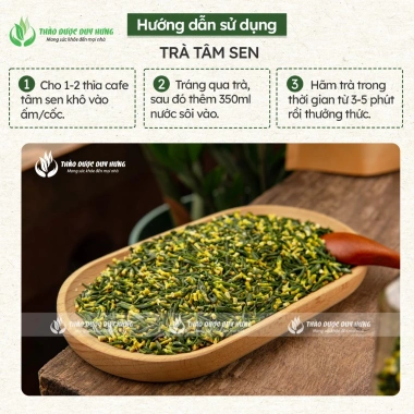 Trà Tâm Sen Tim Sen Huế Sấy Khô Loại 1 - Giúp Ngủ Ngon, Giảm Giá - Thảo Dược Duy Hưng 2