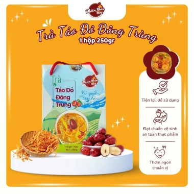 Trà Táo Đỏ Đông Trùng 10 Gói 250g - Giảm Giá 89.000đ, Tăng Sức Đề Kháng 2