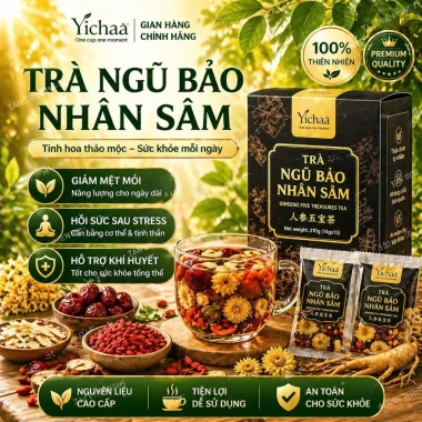 Trà táo đỏ kỷ tử Hoàng Kỳ Yichaa Trà ngủ ngon an thần giảm giá 21% chỉ 290.000đ