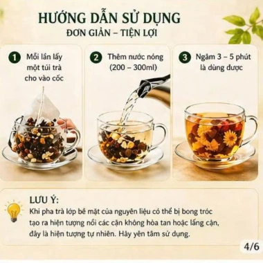 Trà táo đỏ kỷ tử Hoàng Kỳ Yichaa Trà ngủ ngon an thần giảm giá 21% chỉ 290.000đ