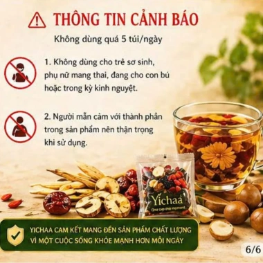 Trà táo đỏ kỷ tử Hoàng Kỳ Yichaa Trà ngủ ngon an thần giảm giá 21% chỉ 290.000đ