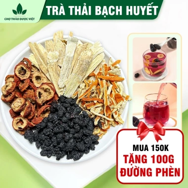 Trà thải bạch huyết set mix 4 vị Sơn tra, Trần bì, Hoàng kỳ, Dâu tằm dưỡng huyết giảm giá 95.000đ