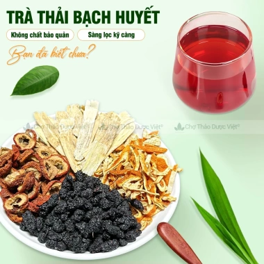 Trà thải bạch huyết set mix 4 vị Sơn tra, Trần bì, Hoàng kỳ, Dâu tằm dưỡng huyết giảm giá 95.000đ
