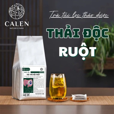 Trà thải độc ruột Calen 30 lọc Giảm táo bón, tiêu hoá, giảm cân, giá ưu đãi 200k