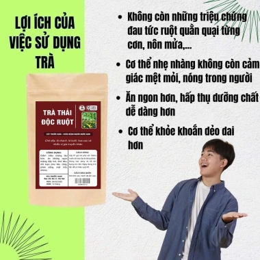 Trà Thải Độc Ruột Thảo Mộc Xanh - Sạch Đường, Giảm Táo Bón, Hỗ Trợ Tiêu Hóa, 30 lọc - Giá 111k