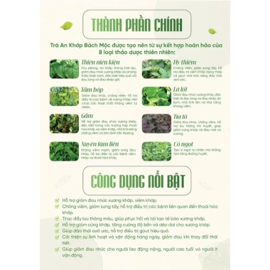Trà Thảo Mộc Bách Mộc - Giảm Đau Nhức, Lưu Thông Khí Huyết, Tăng Cường Sức Khỏe - Chỉ 99.000 VND (Giá Gốc 126.720 VND) 5