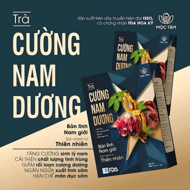 Trà Thảo Mộc Bổ Dưỡng Ba Kích Ngọc Cẩu Linh Chi Cường Nam Dương Chính Hãng 54.000 VND