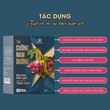 Trà Thảo Mộc Bổ Dưỡng Ba Kích Ngọc Cẩu Linh Chi Cường Nam Dương Chính Hãng 54.000 VND