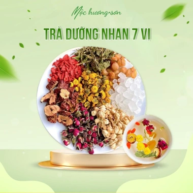 Trà thảo mộc detox 7 vị Mộc Hương Sơn - Dưỡng nhan, giảm cân, gói 10gr 80.000 VND