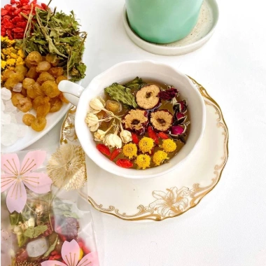 Trà thảo mộc detox 7 vị Mộc Hương Sơn - Dưỡng nhan, giảm cân, gói 10gr 80.000 VND