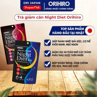 Trà Thảo Mộc Giảm Cân ORIHIRO Night Diet Nhật Bản Thanh Nhiệt Giải Độc 20 Túi 188k
