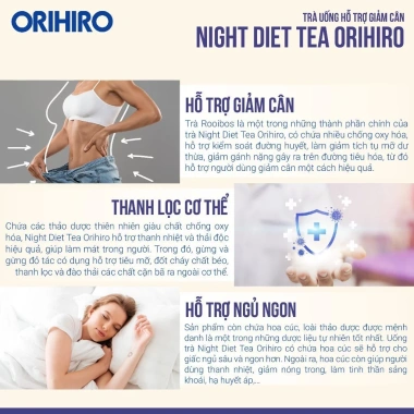 Trà Thảo Mộc Giảm Cân ORIHIRO Night Diet Nhật Bản Thanh Nhiệt Giải Độc 20 Túi 188k 4 Trà Thảo Mộc Giảm Cân ORIHIRO Night Diet Nhật Bản Thanh Nhiệt Giải Độc 20 Túi 188k 4