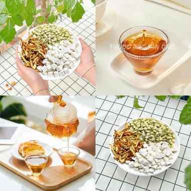 Trà thảo mộc lưu hương tự nhiên - bạch linh, trần bì, hoa nhài - Giá 27.000 VND