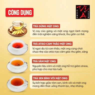 Trà Thảo Mộc Mật Ong Vị Á Combo 4 Vị - Trải Nghiệm Thưởng Trà Hiện Đại, Giá 170k 2