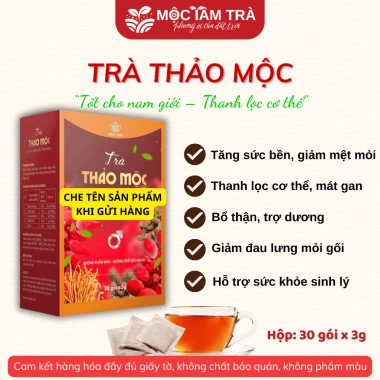 Trà Thảo Mộc Nam Giới Hộp 30 Gói - Hỗ Trợ Sinh Lực Giá Ưu Đãi 45.000 VND