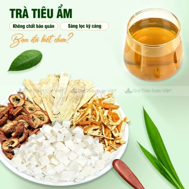 Trà tiêu ẩm Mix 4 vị bạch linh, trần bì, hoàng kỳ, sơn tra - Dưỡng tỳ vị, giảm giá 140k (giá gốc 173.6k) 2