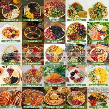 Trà tiêu ẩm Mix 4 vị bạch linh, trần bì, hoàng kỳ, sơn tra - Dưỡng tỳ vị, giảm giá 140k (giá gốc 173.6k) 9