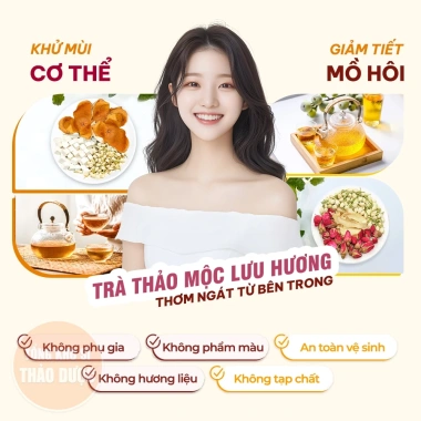 Trà tỏa hương mix sẵn thảo mộc tràn bì bạch linh hoa nhài hoa hồng giảm giá 95k 2
