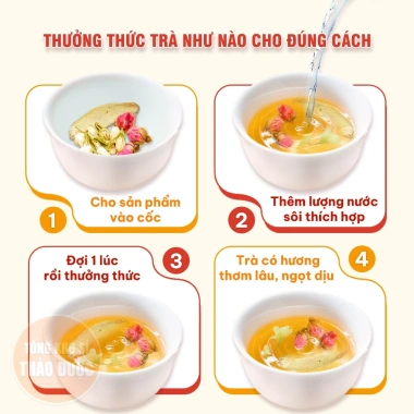 Trà tỏa hương mix sẵn thảo mộc tràn bì bạch linh hoa nhài hoa hồng giảm giá 95k 6