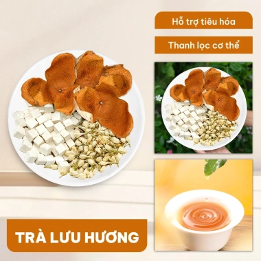 Trà tỏa hương mix sẵn thảo mộc tràn bì bạch linh hoa nhài hoa hồng giảm giá 95k 10