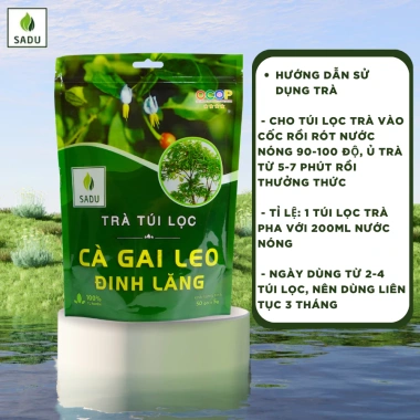 Trà Túi Lọc Cà Gai Leo Đinh Lăng Sadu 250g - Thư Giãn, Hỗ Trợ Tuần Hoàn, 79.000₫