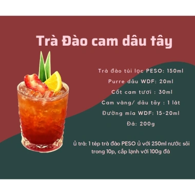 Trà Túi Lọc Hương Đào 30x10 tép - Pha trà trái cây, nguyên liệu đa dạng, giảm giá 108.000 VND
